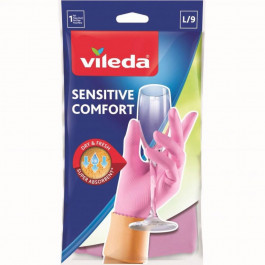 Vileda Перчатки латексные для деликатных работ Sensitive ComfortPlus, , размер L, 1 шт. (4003790006890)