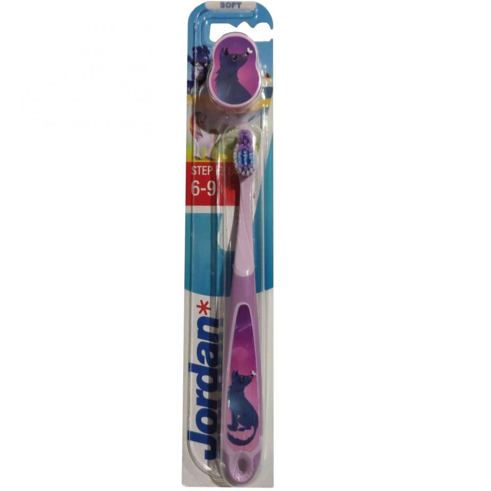 Jordan Dental Дитяча зубна щітка  Step 3, 6 - 9 років, м&#039;яка, фіолетовий - зображення 1