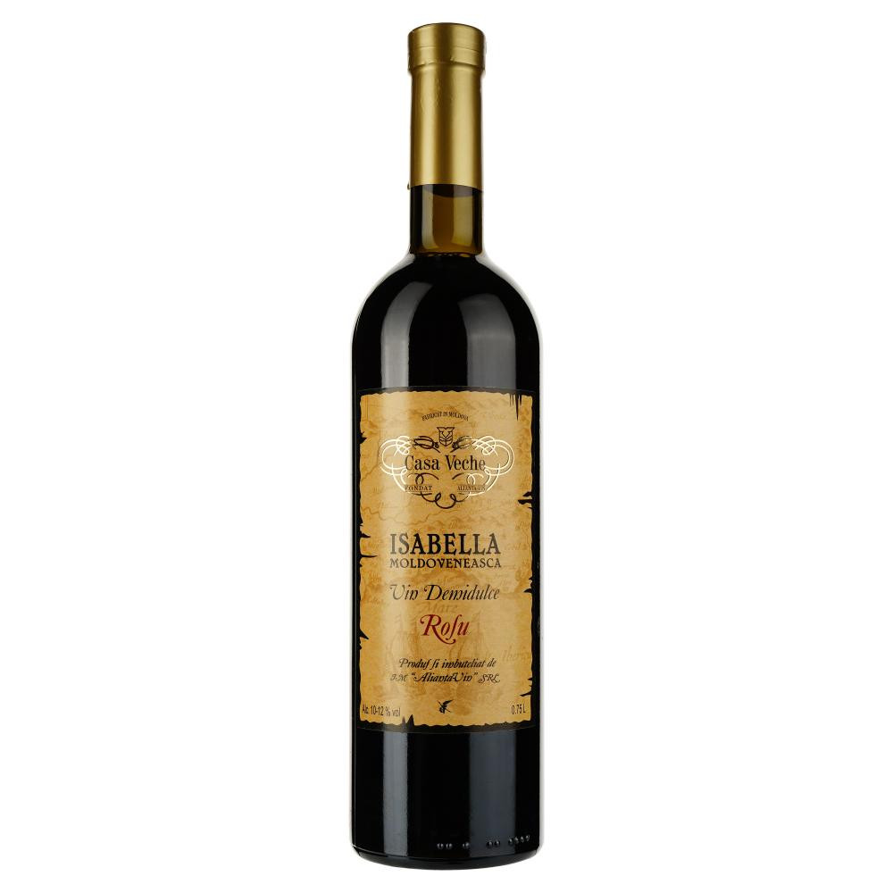 Alianta Vin Вино  Isabella Moldavskaya красное полусладкое 0.75 л 9-11% (4840042012441) - зображення 1