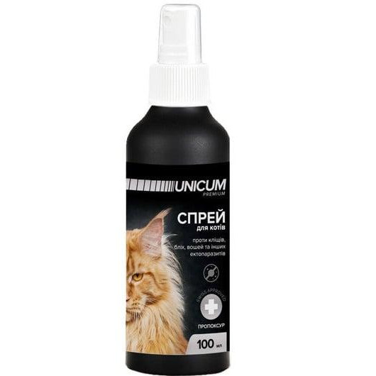 UNICUM Спрей Premium от блох и клещей для котов 100 мл (UN-009) - зображення 1