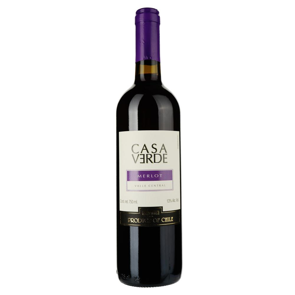 Casa Verde Вино  Merlot червоне сухе 13%, 750 мл (7808765712502) - зображення 1