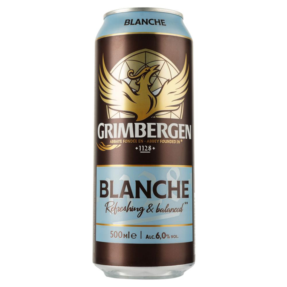 Grimbergen Пиво  Blanche, світле, фільтроване, 6%, 0,5 л (876014) (5901594001266) - зображення 1