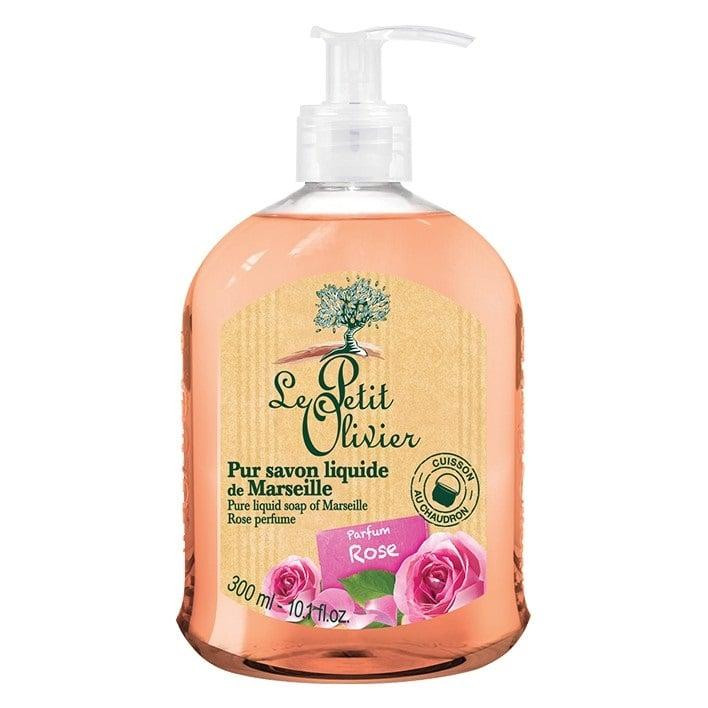Le Petit Olivier Жидкое мыло  Pure liquid soap of Marseille Роза 300 мл (3549620006032) - зображення 1