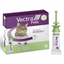 Ceva Sante Vectra Felis - капли Вектра Фелис от блох для кошек Вес 0,6 - 10 кг , одна пипетка (3411112253357) (