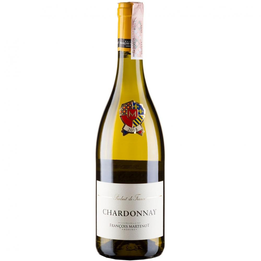Francois Martenot Вино  Chardonnay, біле, сухе, 12,5%, 0,75 л (3120581439680) - зображення 1