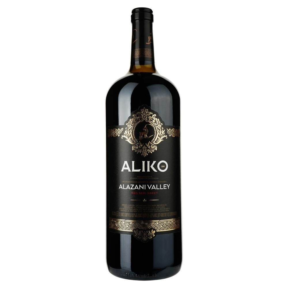 Aliko Вино  Алазанська долина червоне напівсолодке, 1,5 л (4820004928683) - зображення 1