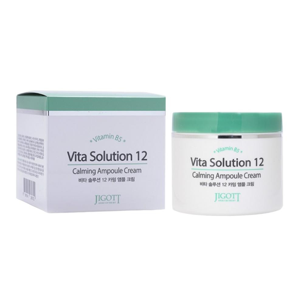 Jigott Крем для лица  Успокаивающий Vita Solution 12 Calming Ampoule Cream 100 мл (8809541280702) - зображення 1