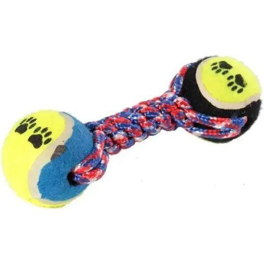 Fox Іграшка для собак  Канат-грейфер з 2 тенісними м'ячами, 17 см (5901436122623) - зображення 1