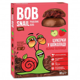 Bob Snail Конфеты BobSnail яблоко-клубника-бельгийский молочный шоколад 60 г (4820219341369)