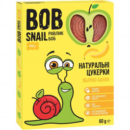 Bob Snail Цукерки фруктові натуральні  Roll яблуко-банан, 60 г (4820219345411)