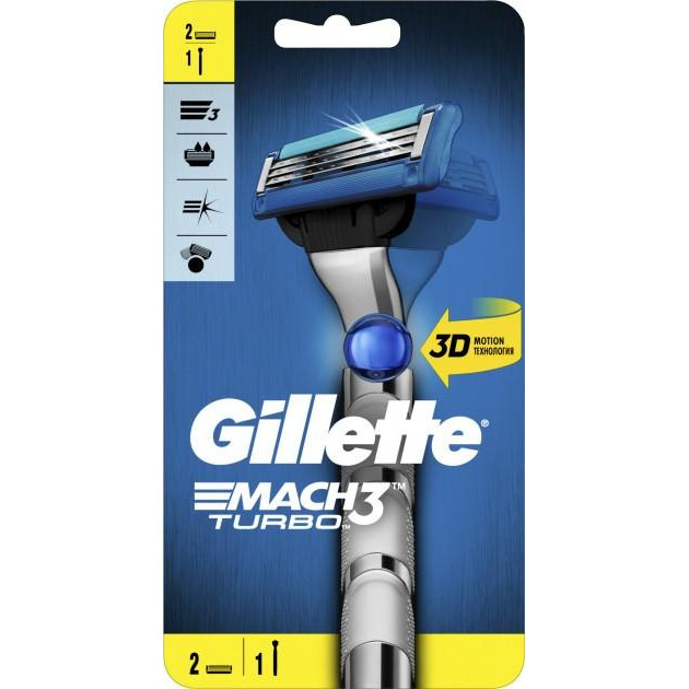 Gillette Бритва  MACH3 Turbo 3D (7702018529209) - зображення 1