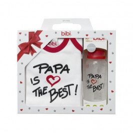 bibi Подарочный набор Бутылочка с соской+Бодик Папа Лучший (112549)