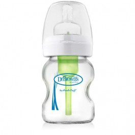 Dr. Brown's Стеклянная бутылочка для кормления с широким горлышком, 150 мл, 1 шт (WB5100-P4)