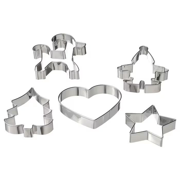IKEA VINTERFINT(305.288.11) формочки для кексів, 5 шт., різні форми з нержавіючої сталі - зображення 1