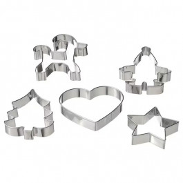 IKEA VINTERFINT(305.288.11) формочки для кексів, 5 шт., різні форми з нержавіючої сталі