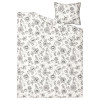 IKEA JUNGFRUNAVA Підковдра і наволочка білий/сірий 150x200/50x60 см (605.467.57) - зображення 2