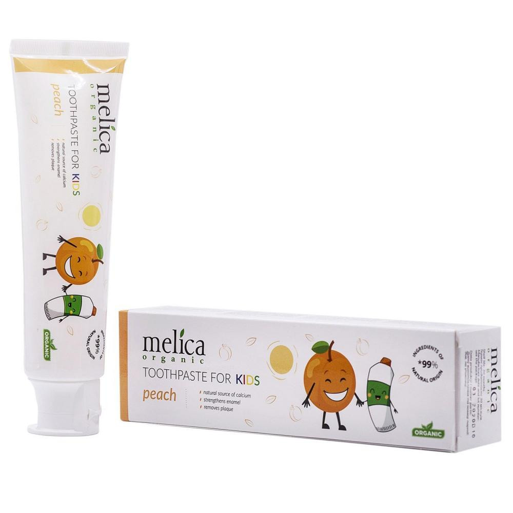 Melica organic Зубная паста детская  Organic Персик, 100 мл - зображення 1