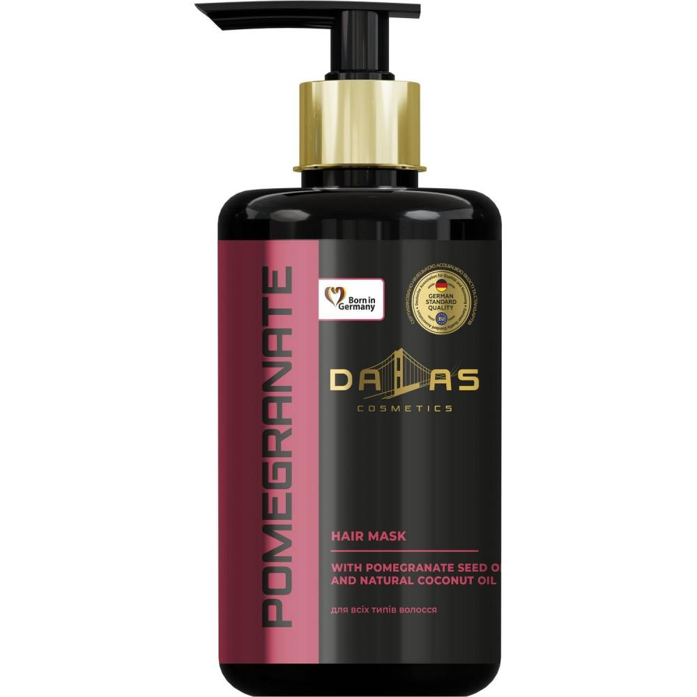 Dalas Маска для волосся  Pomegranate з олією гранатових кісточок та натуральною кокосовою олією, 900мл - зображення 1