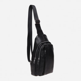 Laras Мужская сумка-слинг кожаная  K102096 Black (ROZ6300004278)