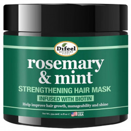 Difeel Маска для волосся  Rosemary and Mint Strengthening Hair Mask with Biotin, 340 г