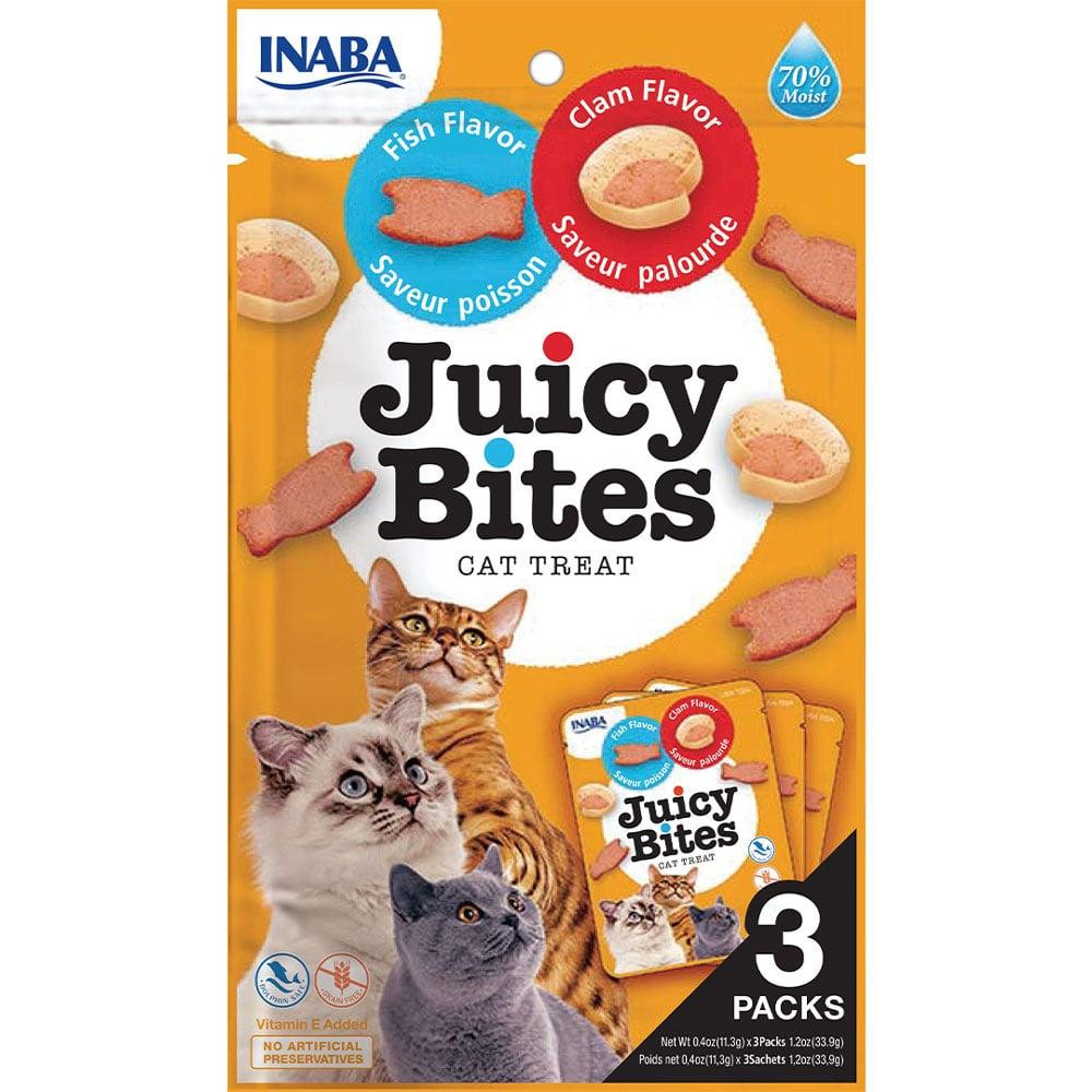 INABA Juicy Bites соковиті снеки зі смаком риби і молюсків 3 x 11.3 г (EU702) - зображення 1