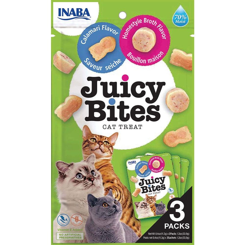 INABA Juicy Bites соковиті снеки зі смаком домашнього бульйону і кальмарів 3 x 11.3 г (EU705) - зображення 1