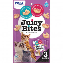 INABA Juicy Bites соковиті снеки зі смаком креветок і морепродуктів 3 x 11.3 г (EU704)