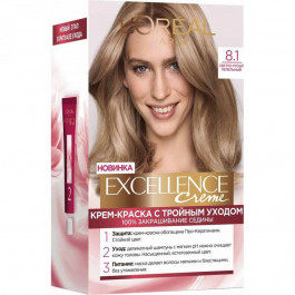 L'Oreal Paris Стійка крем-фарба для волосся  Excellence Creme відтінок 8.1 (світло-русявий попелястий) 192 мл
