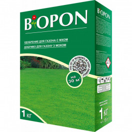 Biopon Удобрение минеральное для газона против мха 1 кг (5904517062429)