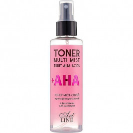 Art Line Тонер міст-спрей для обличчя  Toner Multi Mist Fruit AHA Acids 150 мл