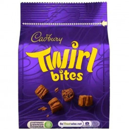 Cadbury Цукерки  Twirl Bites Шоколадні пористі 95 г (7622210818454)
