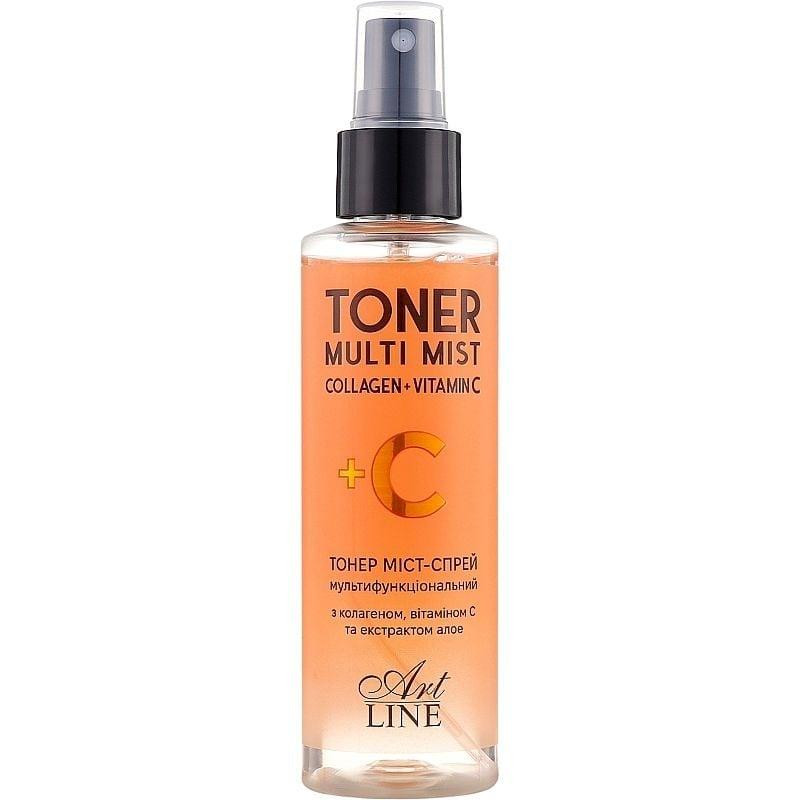 Art Line Тонер міст-спрей для обличчя  Toner Multi Mist Collagen + Vitamin C 150 мл - зображення 1