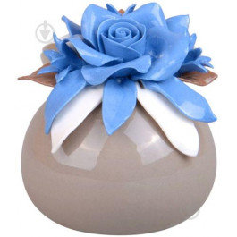 Lefard Ваза порцелянова блакитна роза 10 см 919-168 (6907009191682)