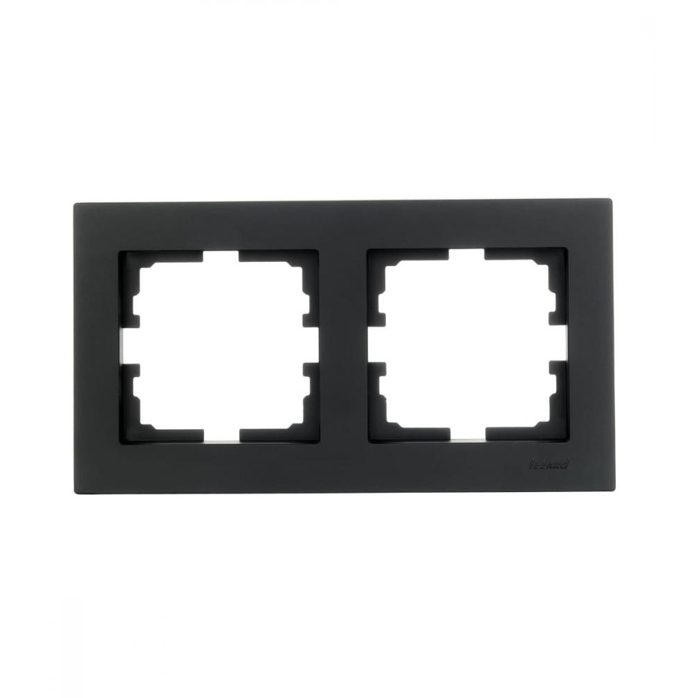 Lezard Рамка 2-а горизонтальна  VESNA Чорний (742-4200-147) - зображення 1