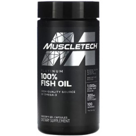 MuscleTech Essential Series Fish Oil Риб'ячий жир 100% чистий 1000 мг 100 гелевих капсул
