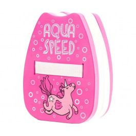 Aqua Speed Доска для плавания  с нагрудным ремнем KIDDIE Back Float 6898 (187-octopus) 22 x 18 x 8 см Розовый (