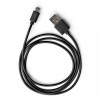 Vinga USB 2.0 AM to Micro 5P PVC 1m black (VCPDCM1BK) - зображення 1