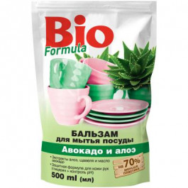 Bio Formula Бальзам для миття посуду  Авокадо та Алое дой-пак 500 мл (4823015900020)