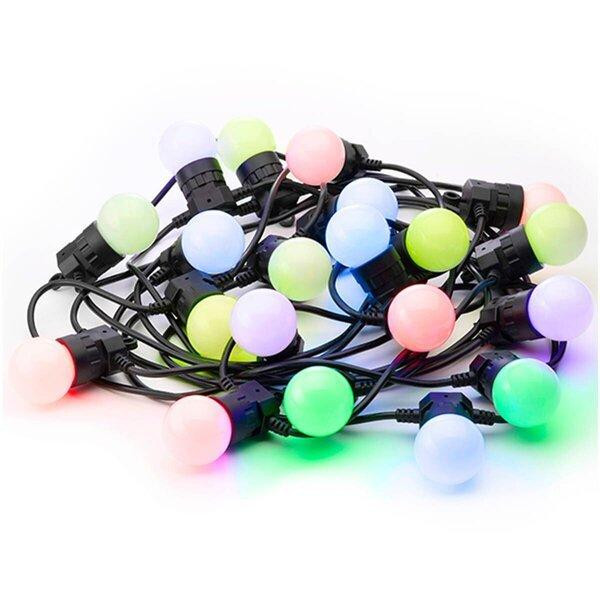 Twinkly Smart LED Pro Strings RGB 20, G45 лампы, IP65, AWG22 PVC, черный (TW-PLC-G45-FR-20-STP-B) - зображення 1