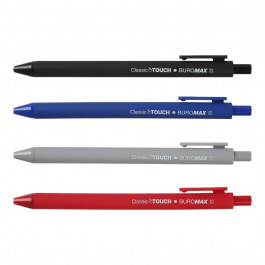 BuroMax Набор маслянных ручек  Rubber Touch Синий 0.5 мм Разноцветный корпус 12 шт (BM.8363-01)