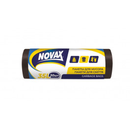 Novax Пакети для сміття  чорні 35 л 30 шт. (4823058302560)