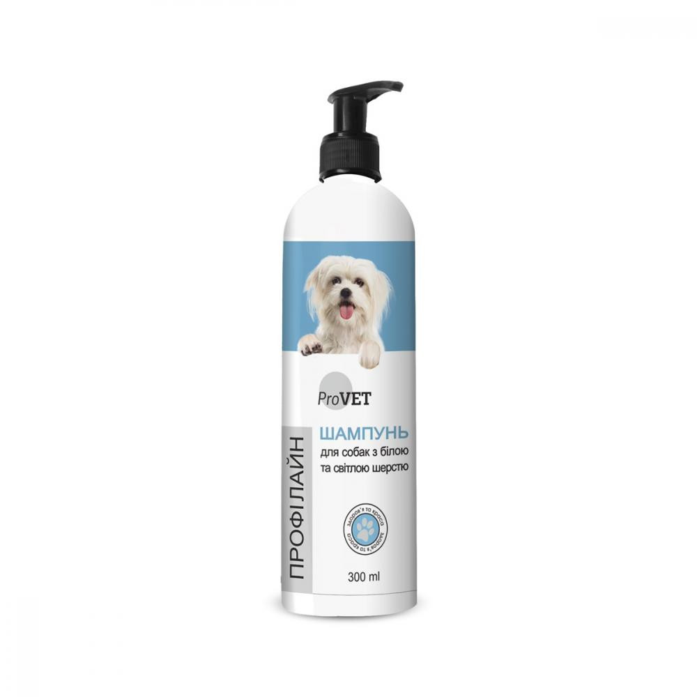 ProVET Профилайн – Шампунь с ароматом цветка хлопка для собак с белой и светлой шерстью 300 мл (PR242204) - зображення 1