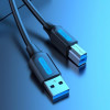 Vention USB 3.0 AM/BM 1m Black (COOBF) - зображення 2