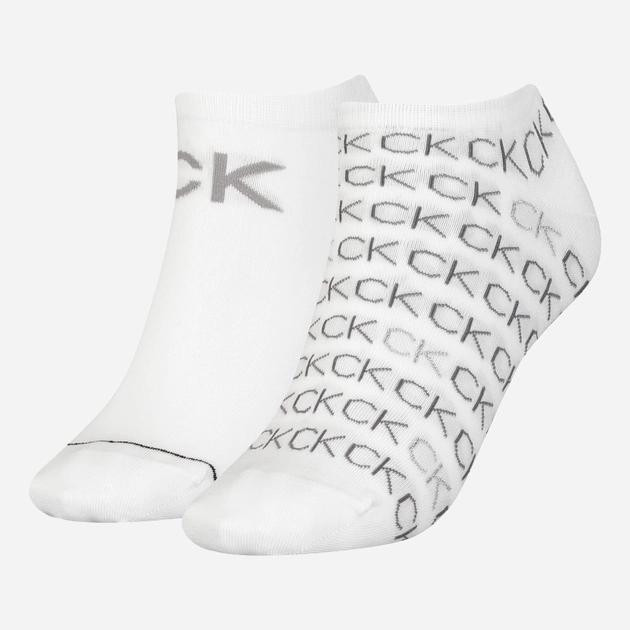 Calvin Klein Набір шкарпеток  Wo Sneaker All Ov 701218779002999 One Size 2 пари бавовна White (8720245220774) - зображення 1