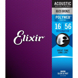 Elixir 11125 Polyweb 80/20 Bronze Acoustic Resonator 16/56