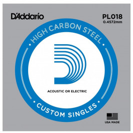 D'Addario Струна PL018 Plain Steel .018