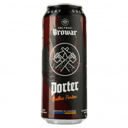 Volynski Browar Пиво  Porter, темне, нефільтроване, 5,8%, з/б, 0,5 л (4820183001474)