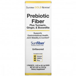 California Gold Nutrition Пребіотична клітковина з куркумою імбиром та босвеллією, Prebiotic Fiber Plus Turmeric Ginger & Bosw