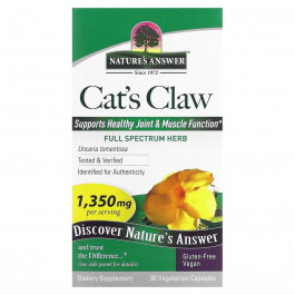 Natures Answer Кошачий коготь (Cat's Claw Uncaria tomentosa) 1350 мг 90 капсул