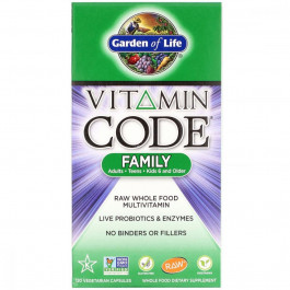 Garden of Life Витамины для всей семьи (Vitamin Code Family) 120 капсул